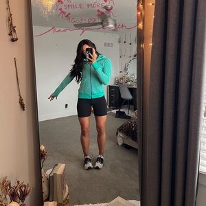 Athletic green zip up jacket